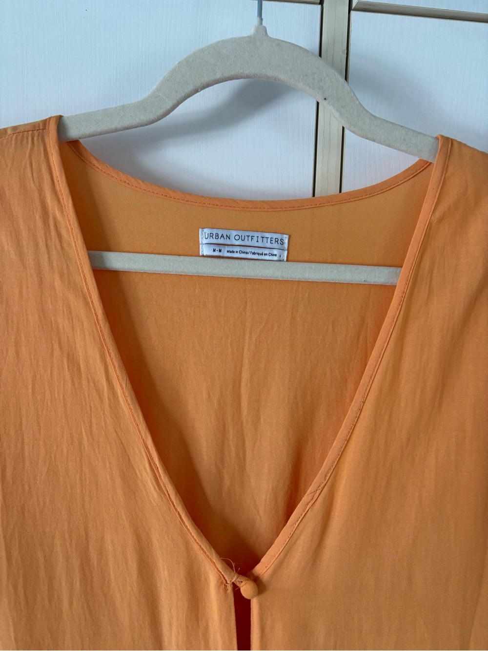 Urban Outfitters Orange Cottagecore Tiered Maxi Dress M Button Front Flowy Lined - Picture 3 of 13
